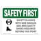 Signmission OSHA Sign, Glasses W/ Side Shields W/ Symbol, 10in X 7in Rigid Plastic, 10" W, 7" H, Landscape OS-SF-P-710-L-10949 - alternate 1